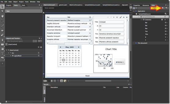 Blend 3's Sample Data feature makes prototyping easy!